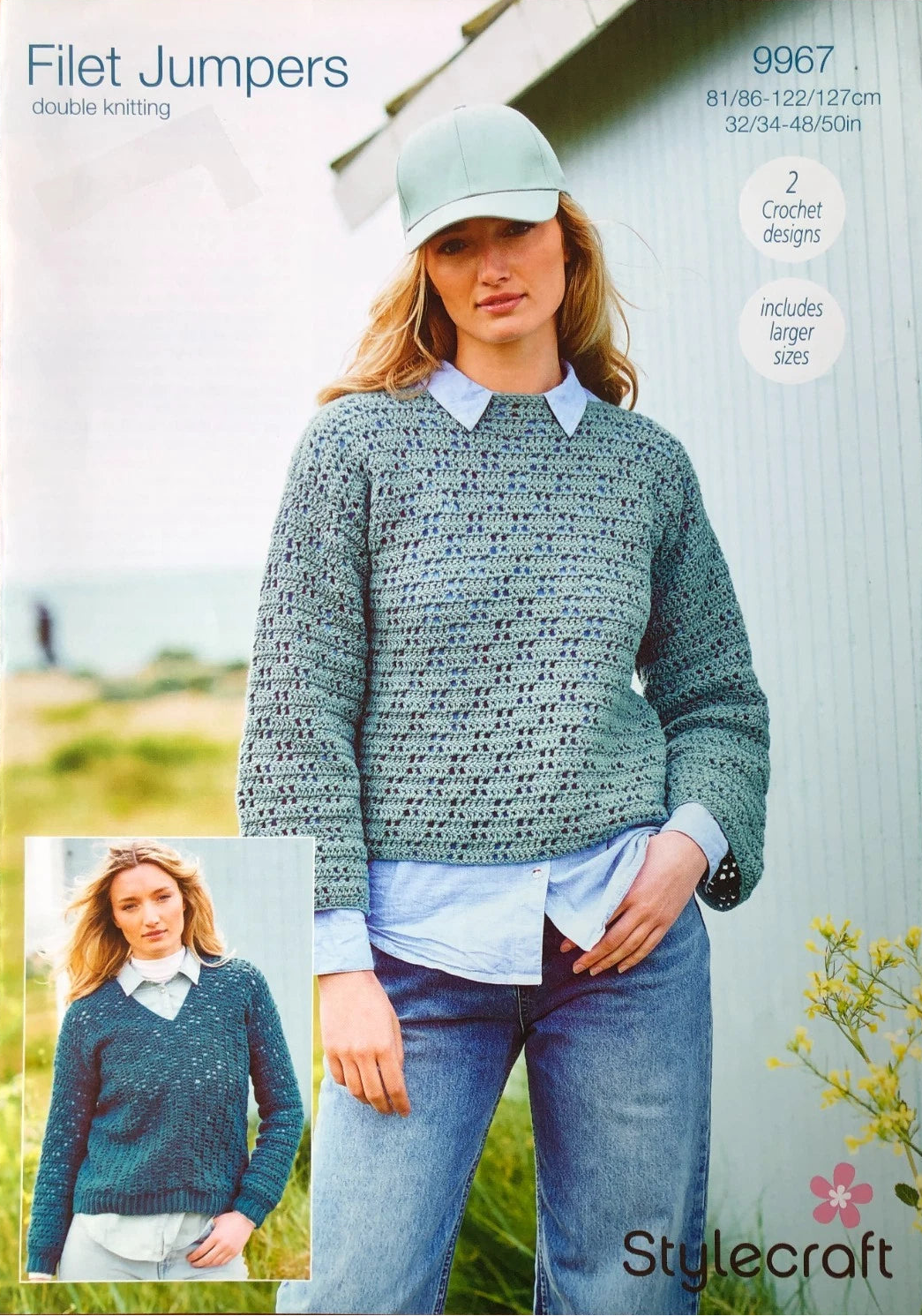 Crochet Pattern 9967 - Filet Jumpers in DK