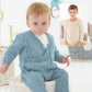 Knitting Pattern 4750 - Boys Onesie & V-Neck Sweater in Snuggly DK