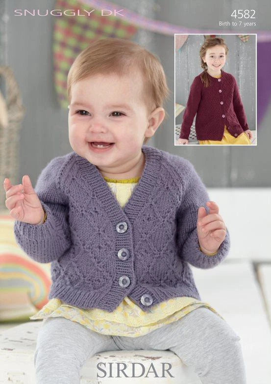 Knitting Pattern 4582 - Cardigans in Snuggly DK