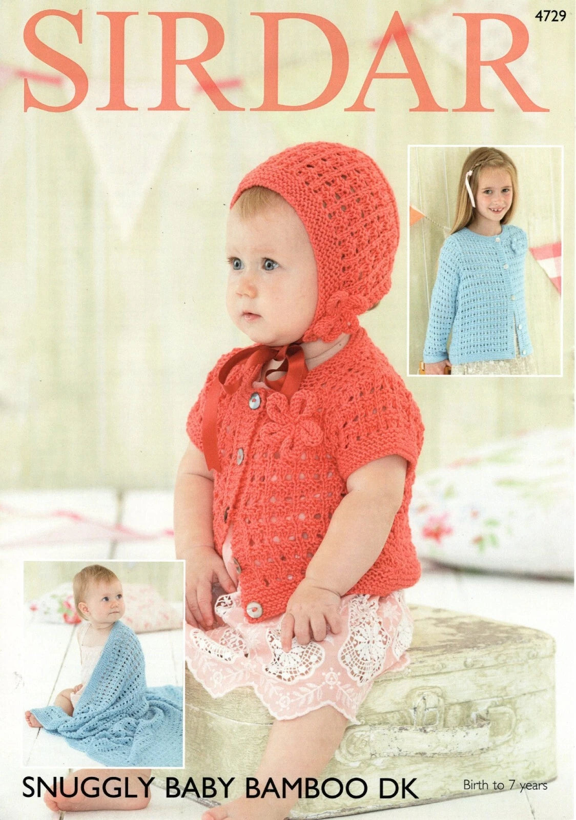 Knitting Pattern 4729 - Cardigans, Bonnet & Blanket in Snuggly Baby Bamboo DK