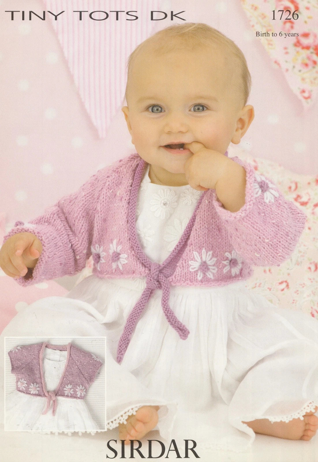 Knitting Pattern 1726 - Bolero Style Cardigans in Tiny Tots DK