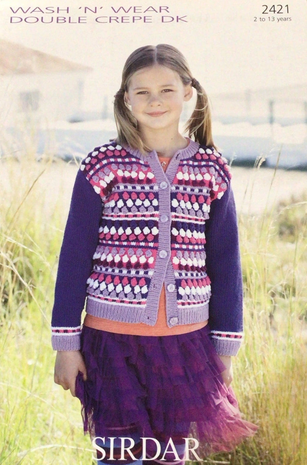 Knitting Pattern 2421 - Cardigan in Wash'n'Wear Crepe DK