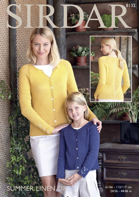 Knitting Pattern 8132 - Cardigan in Summer Linen DK