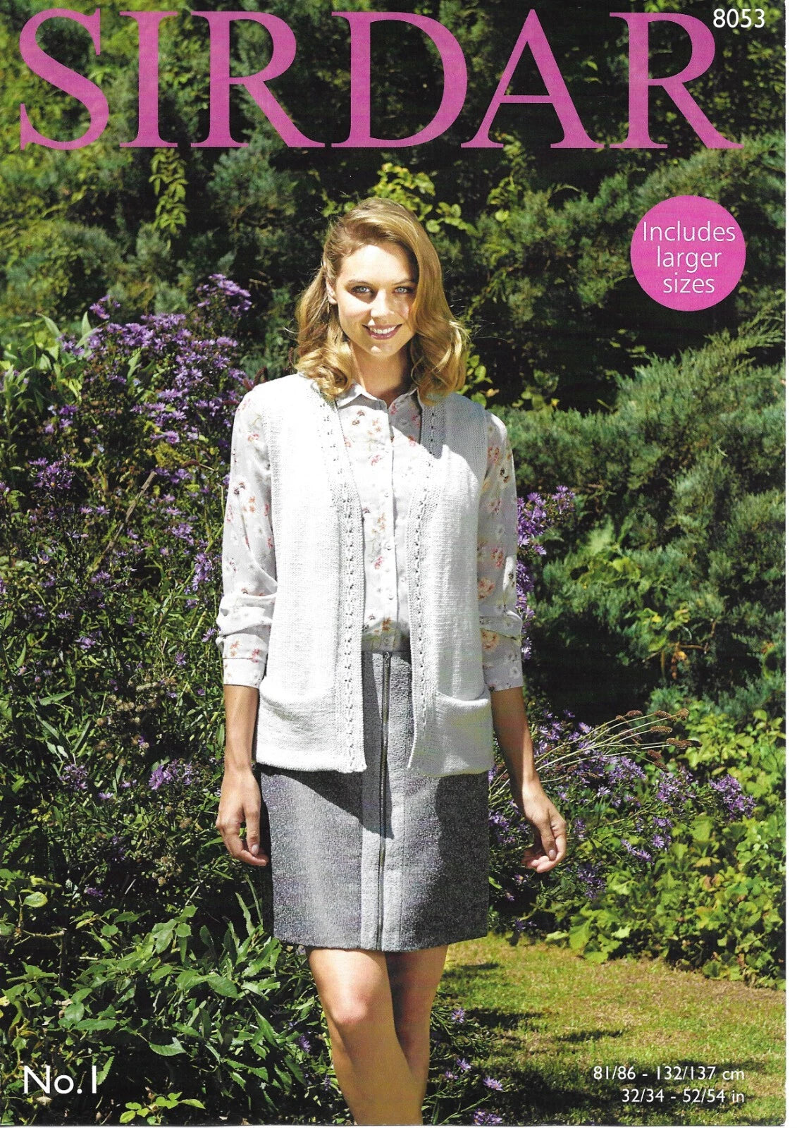 Knitting Pattern 8053 -  Waistcoat in No 1 DK