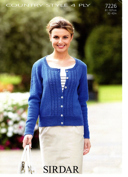 Knitting Pattern 7226 - Cardigan in Country Style DK