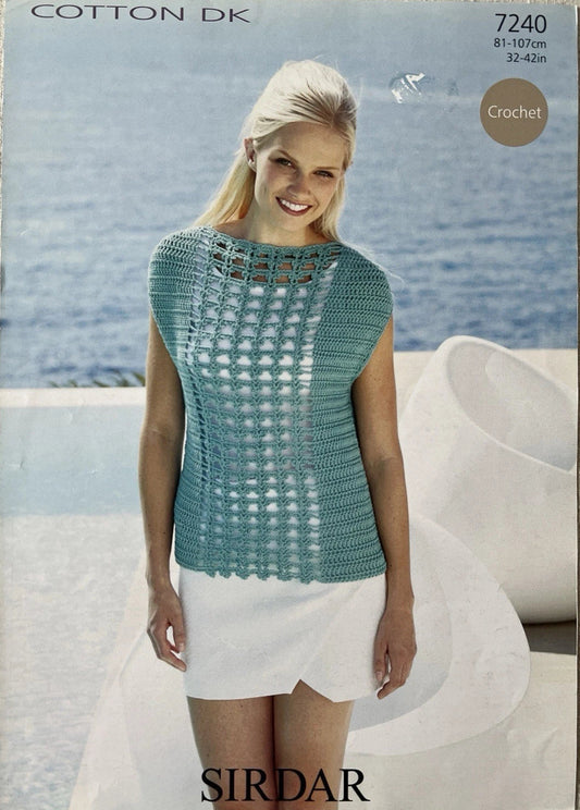 Crochet Pattern 7240 - Top in Cotton DK