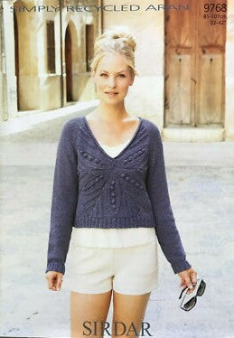 Knitting Pattern 9768 - Sweater in Simply Recycled Aran