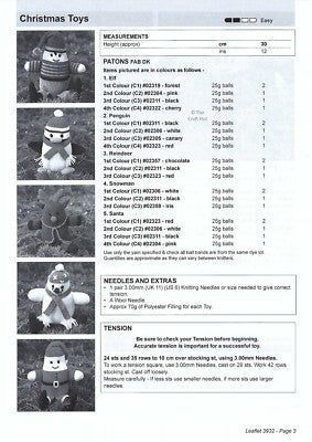 Knitting Pattern Booklet  3932 - Christmas Toys In Fab DK