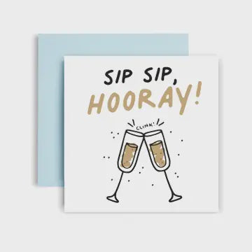 SIP SIP HOORAY! - Wedding Card