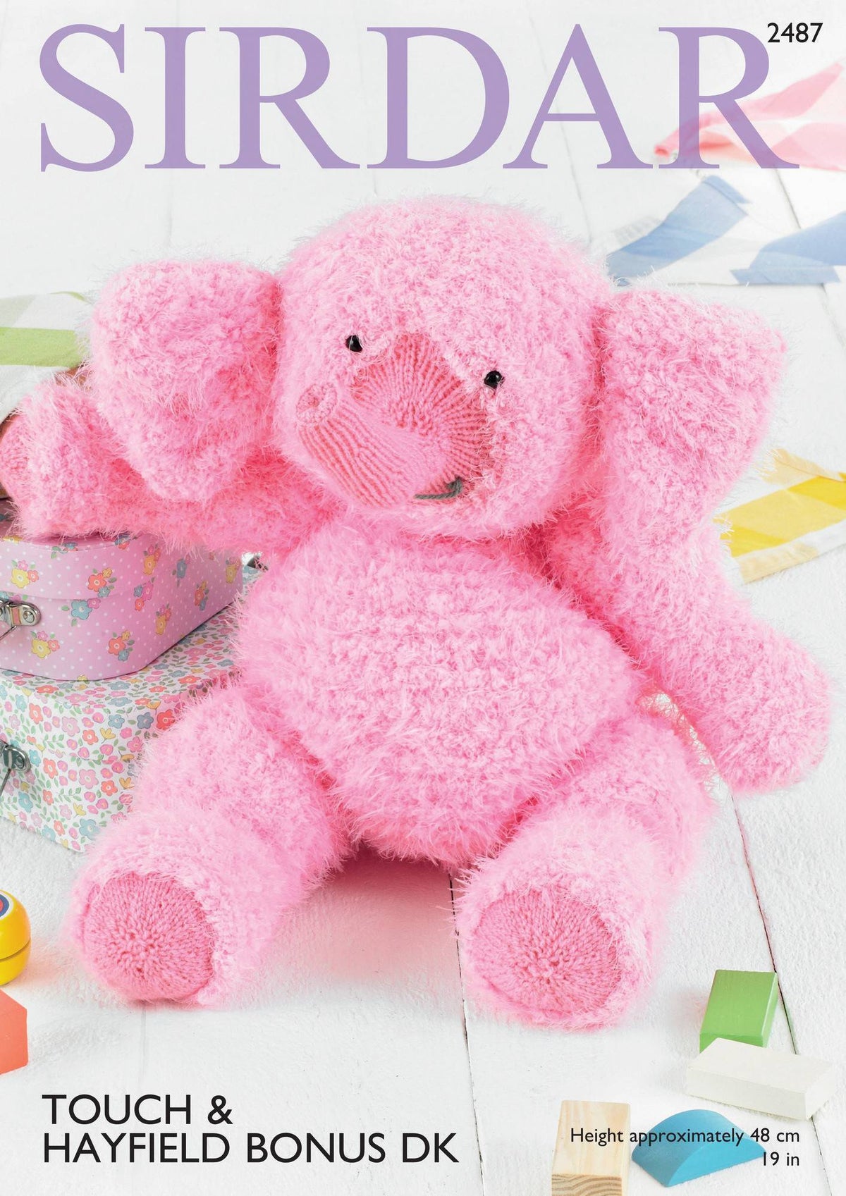 Knitting Pattern 2487 - Elephant in Sirdar Touch & Bonus DK