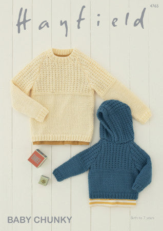 Knitting Pattern 4765 - Sweaters in Baby Chunky