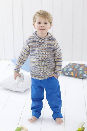 Knitting Pattern 4800 - Sweaters & Hat in Baby Crofter DK