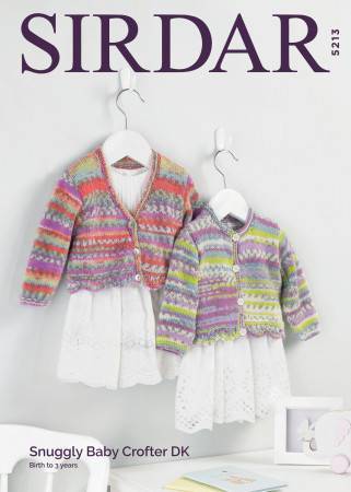 Knitting Pattern 5213 - Cardigans in Baby Crofter DK