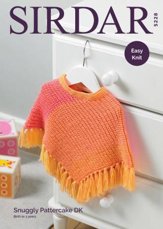 Knitting Pattern 5228 - Poncho in Snuggly Pattercake DK