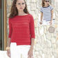 Knitting Pattern 7081 - Boat Necked Tops in Cotton DK