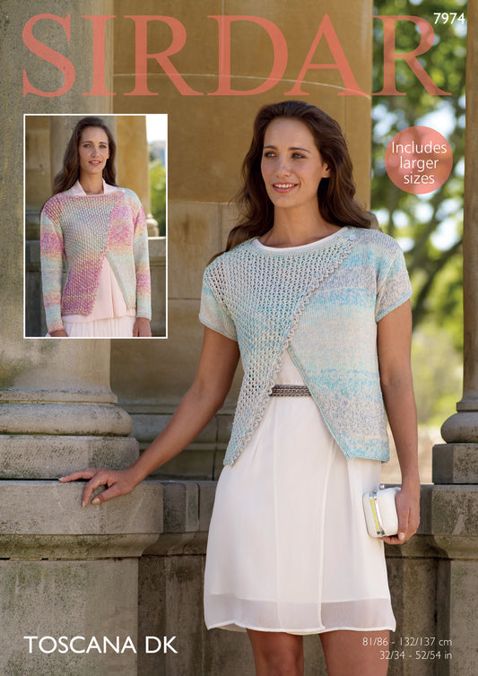 Knitting Pattern 7974 - Tops in Toscana DK