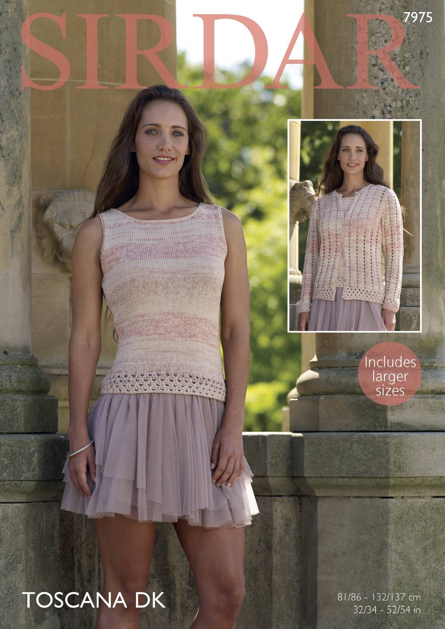 Knitting Pattern 7975 - Cardigan & Top in Toscana DK