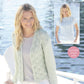 Knitting Pattern 8121 - Jacket & Top in Cotton Dk