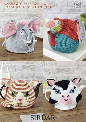 Knitting & Crochet Pattern 7764 - Tea Cosy - 4 Designs in DK