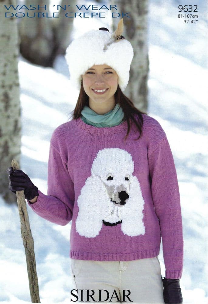Knitting Pattern  9632 - Poodle Sweater in DK