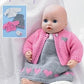 Knitting Pattern 2485 - Baby Dolls Pinafore, Top, Cardigan & Pants in Bonus DK
