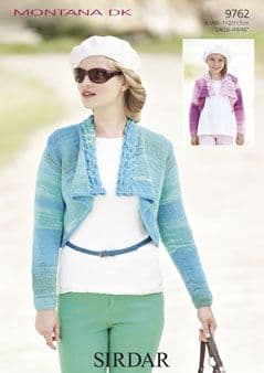 Knitting Pattern 9762 - Bolero Style Cardigan in DK