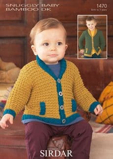 Knitting Pattern 1470 - Cardigans in Snuggly Baby Bamboo DK