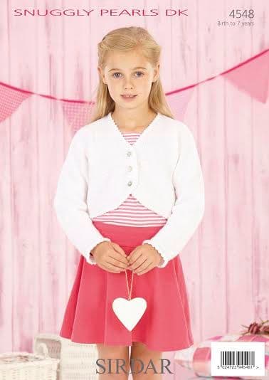 Knitting Pattern 4548 - Boleros in Snuggly Pearls DK