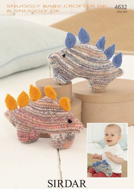 Knitting Pattern 4632 - Dinosaurs in Baby Crofter DK & Snuggly DK