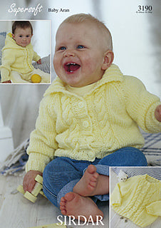 Knitting Pattern 3190 - Cardigans in Supersoft Aran