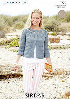 Crochet Pattern 9729 - Womans Cardigan in Calico DK