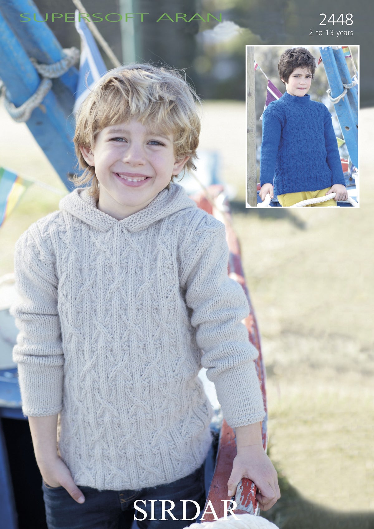 Knitting Pattern 2448 - Sweaters in Supersoft Aran
