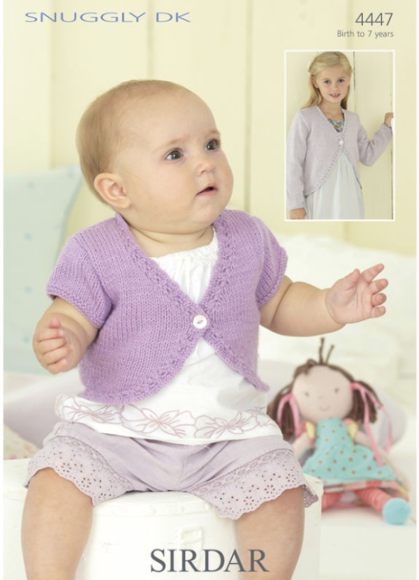 Knitting Pattern 4447 - Boleros in Snuggly DK