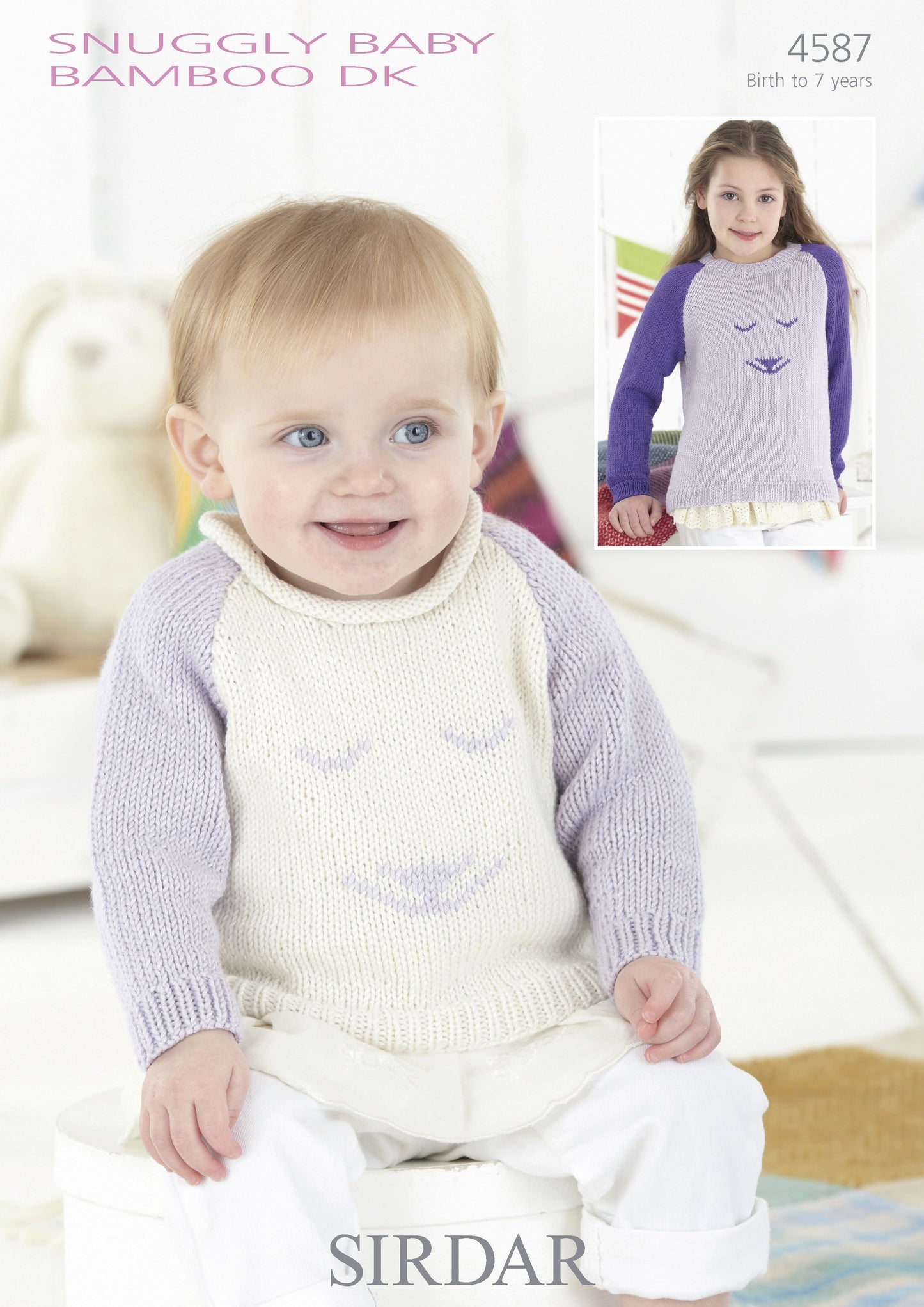 Knitting Pattern 4587 - Sweaters in Snuggly Baby Bamboo DK