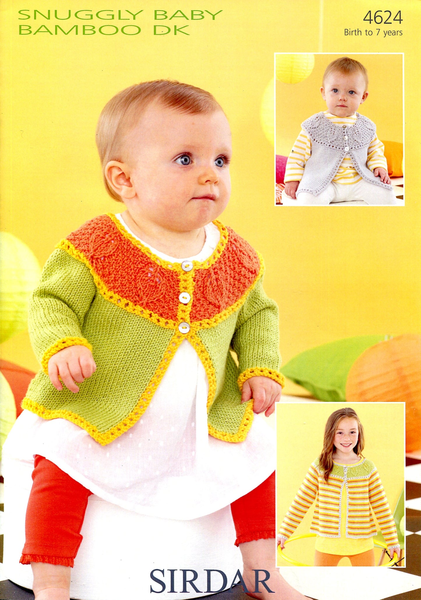 Knitting Pattern 4624 - Cardigan & Waistcoat in Snuggly Baby Bamboo DK