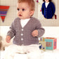 Knitting Pattern 4657 - Boys V-Neck Cardigans in Snuggly DK