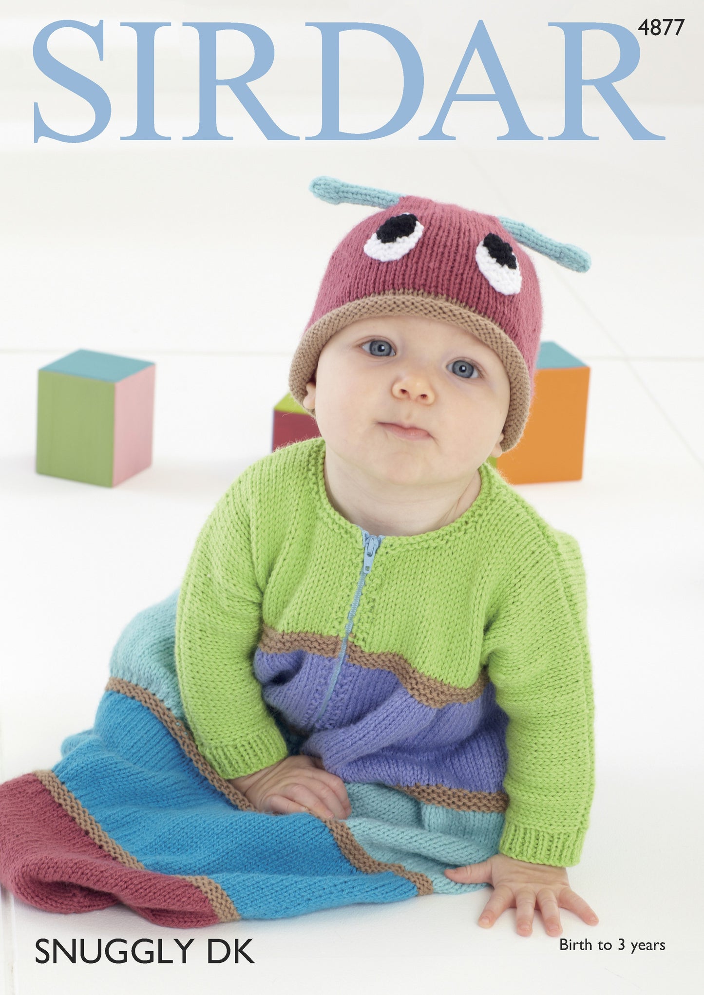 Knitting Pattern 4877 - Sleeping Bag & Hat in Snuggly DK