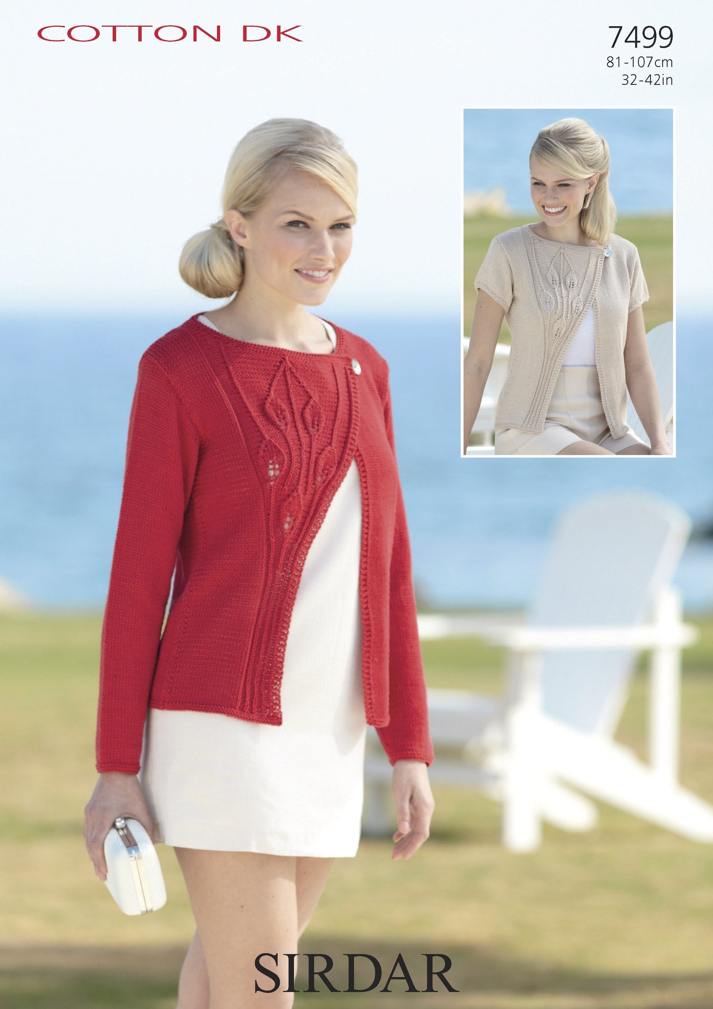 Knitting Pattern 7499 - Cardigans in Cotton DK