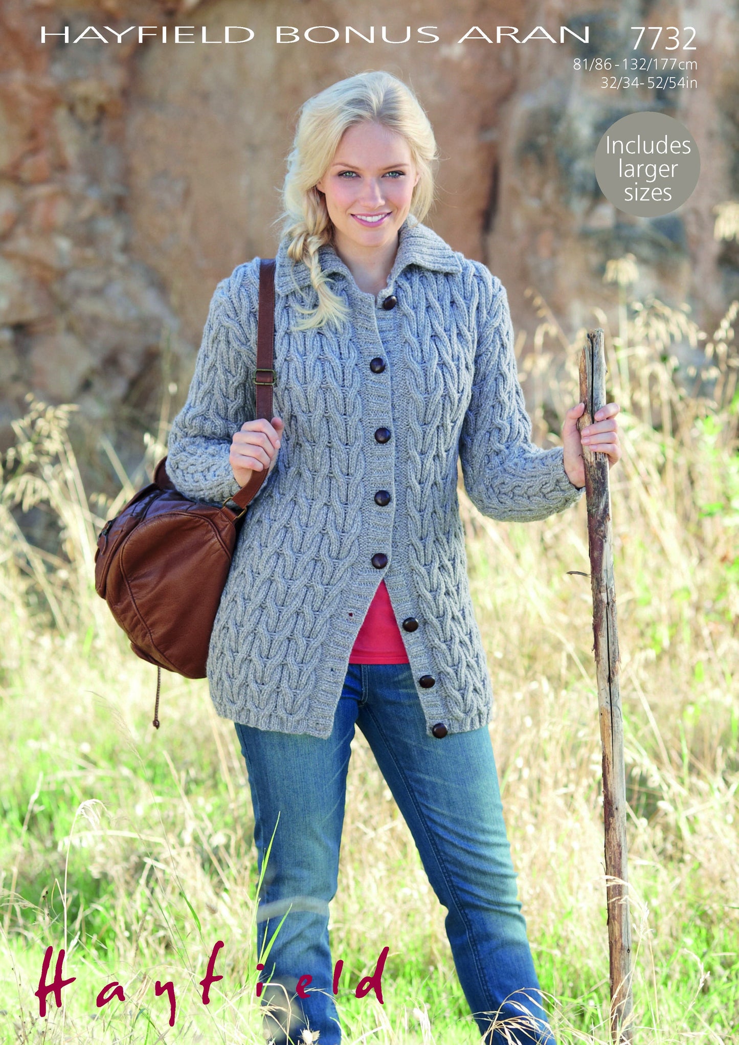 Knitting Pattern 7732 - Jacket/Cardigan in Bonus Aran