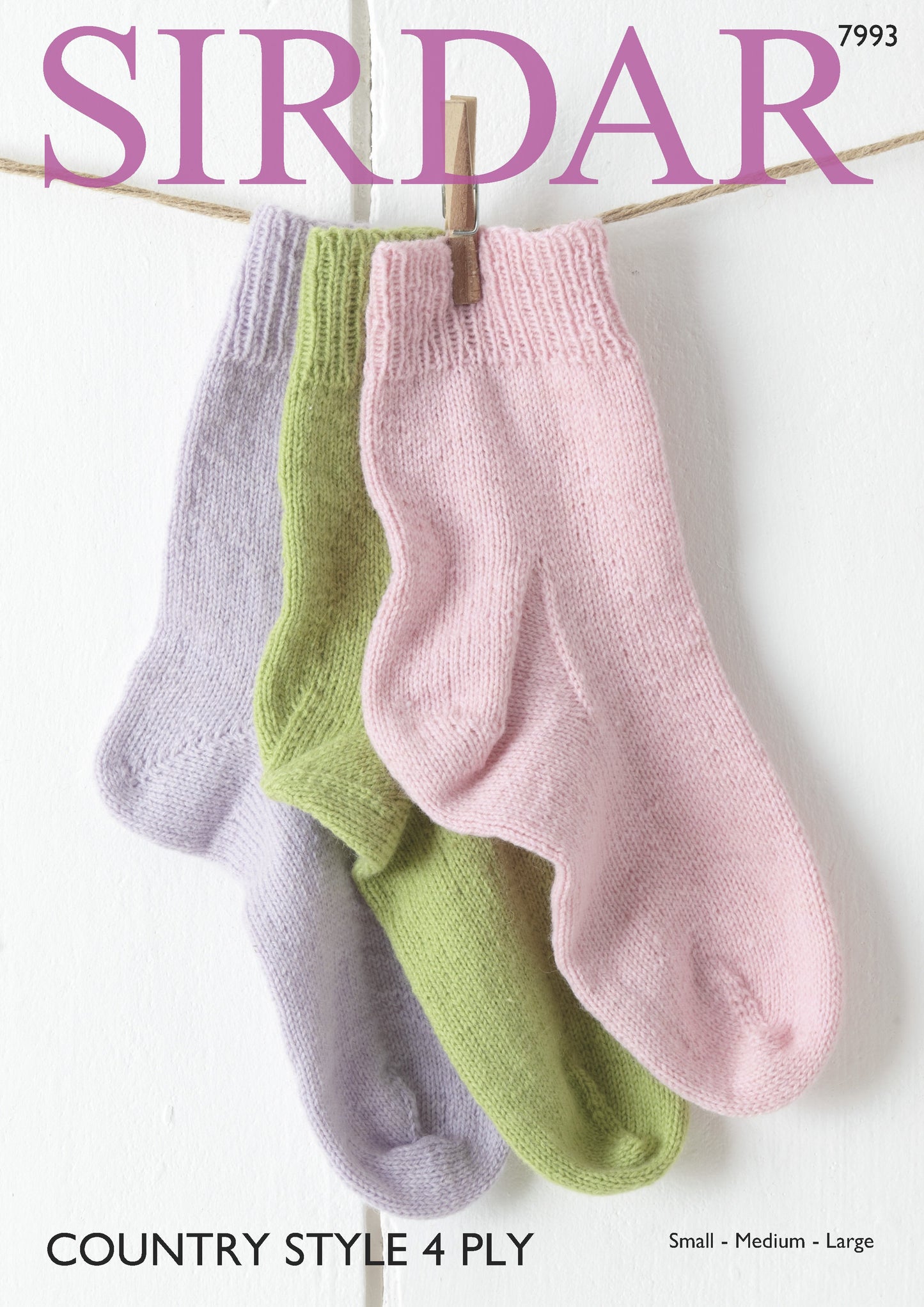 Knitting Pattern 7993 - Socks in Country Style 4 Ply