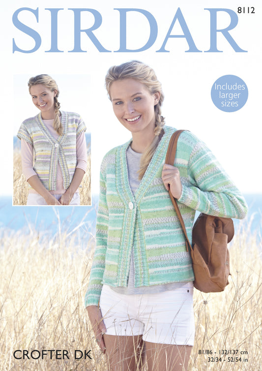 Knitting Pattern 8112 - Womens Jackets in Crofter DK