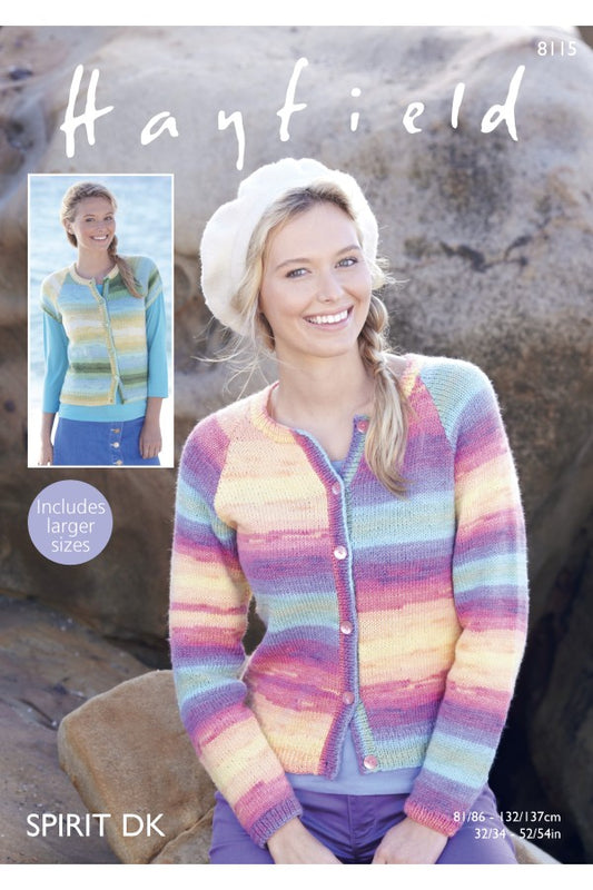 Knitting Pattern 8115 - Cardigans in Spirit DK