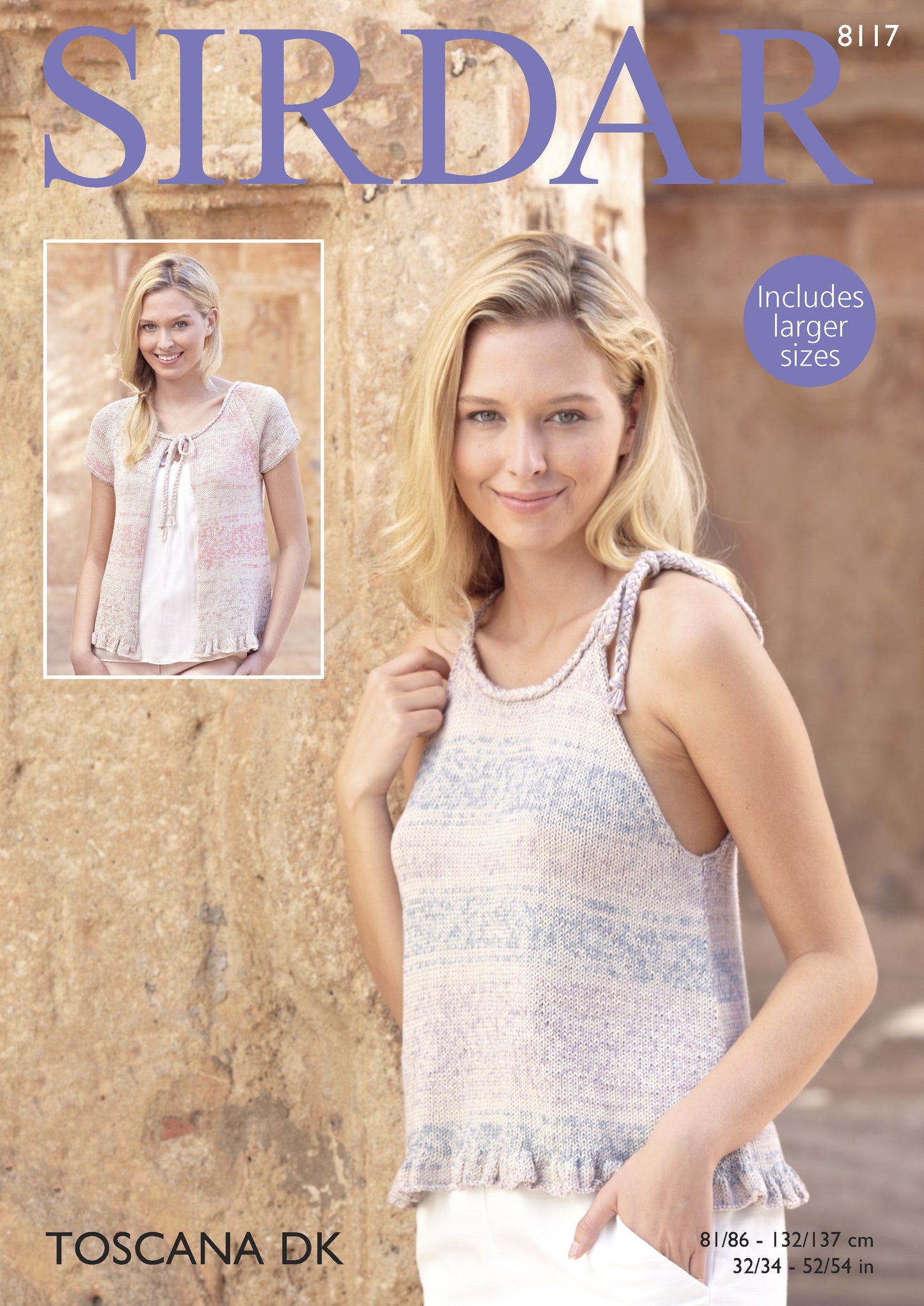 Knitting Pattern 8117 - Top & Cardigan in Toscana DK