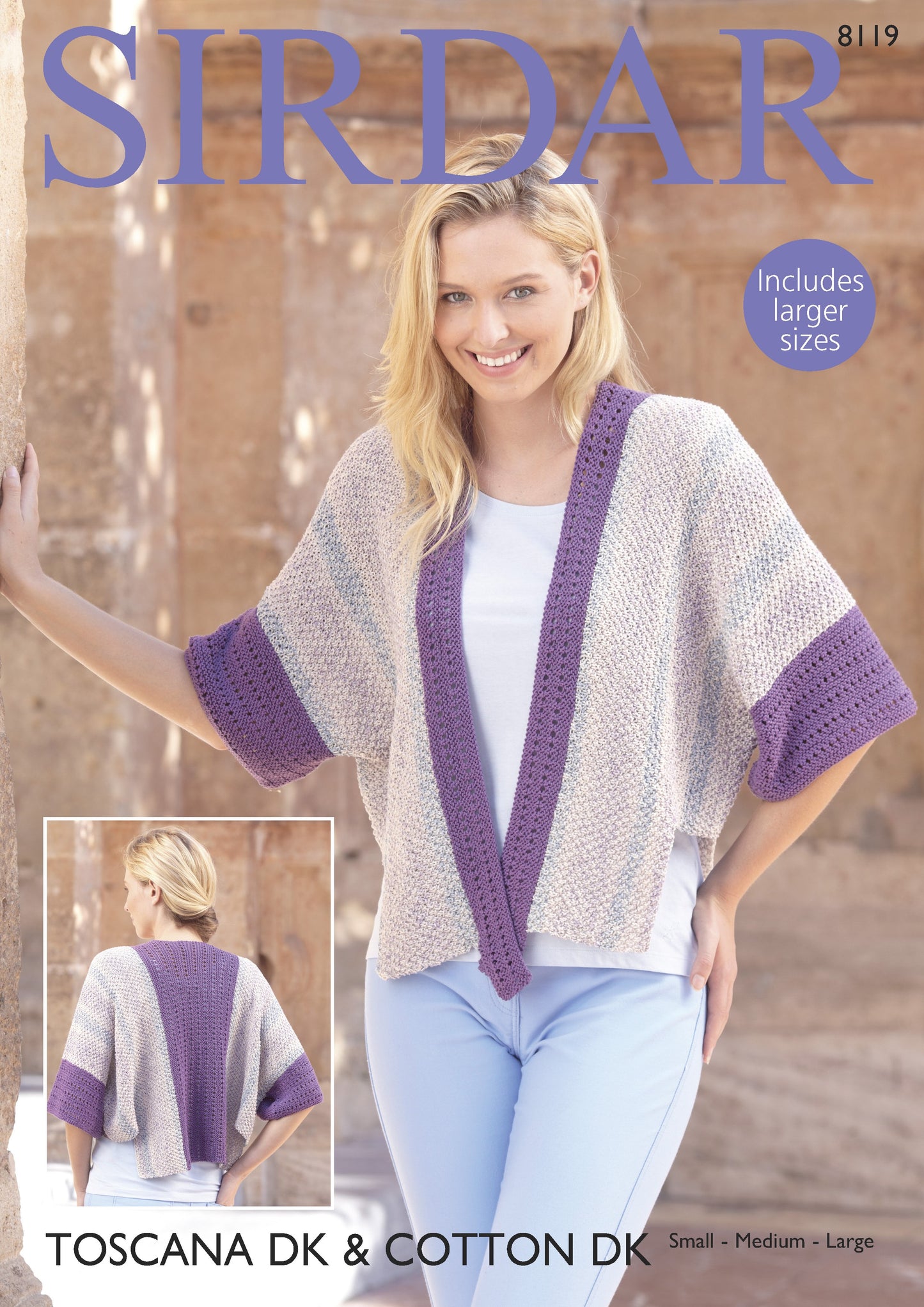 Knitting Pattern 8119 - Jacket in Toscana DK & Cotton DK