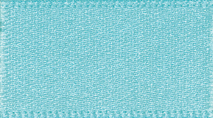 Double Faced Polyester Satin Ribbon - 30m Reel x 3mm - Turquoise Col 48