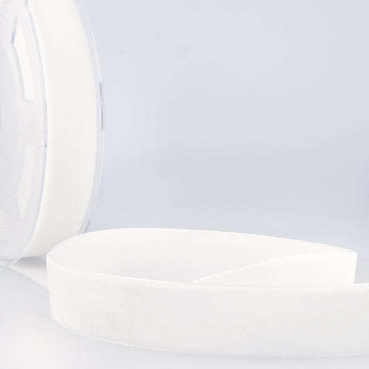 Velvet Ribbon 16mm - White Col S00990