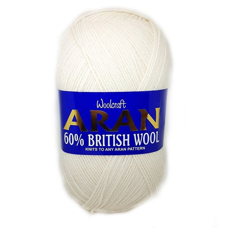 BRITISH WOOL ARAN 500g - 025 Cream