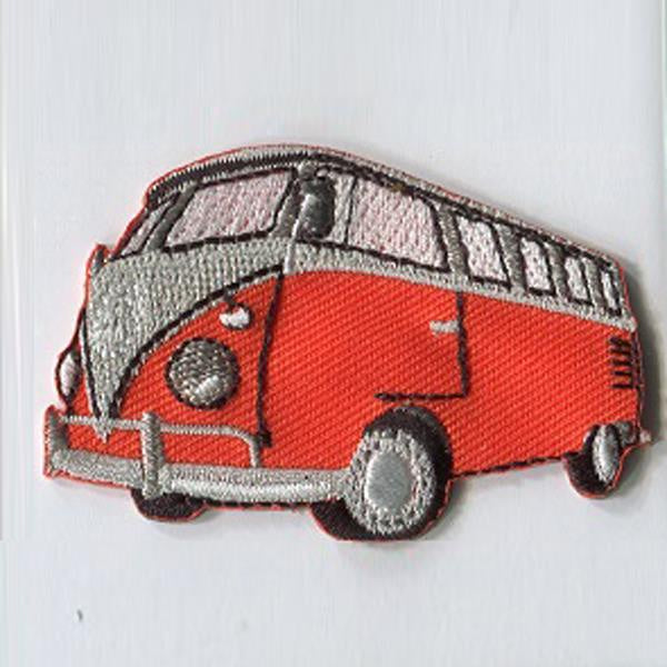 CAMPER VAN  - IRON ON MOTIF  - ORANGE