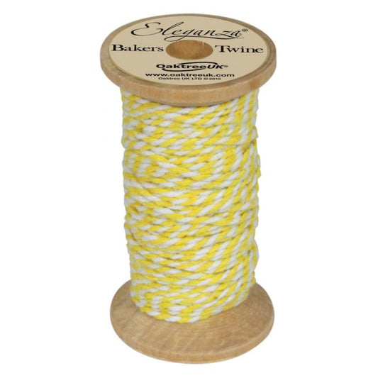 BAKERS TWINE WOODEN SPOOL  15m YELLOW
