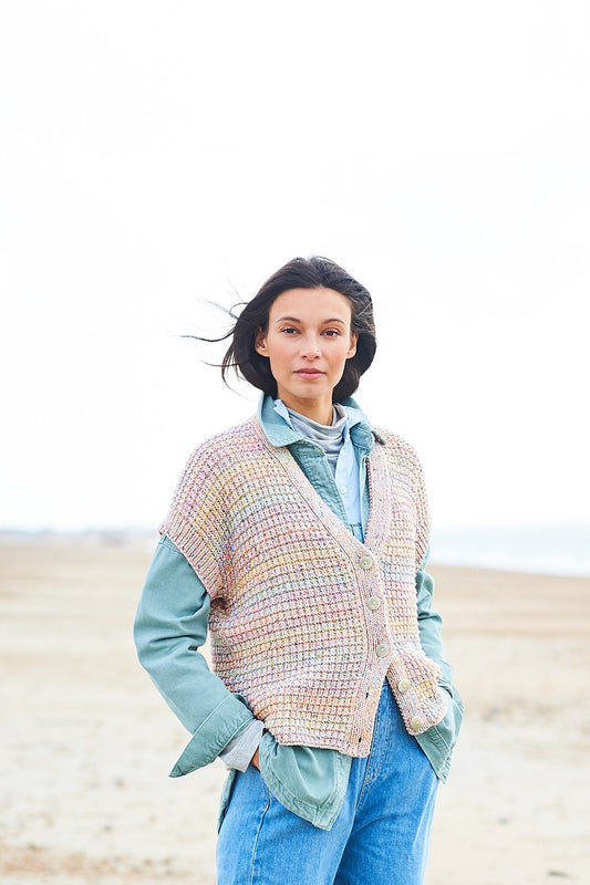 Knitting Pattern 10011 - Cardigan & Waistcoat in Impressions Aran